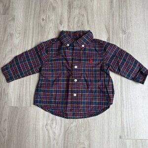 Ralph Lauren Button Down Plaid Shirt Holiday